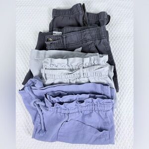 Summer Shorts + Pant Bundle, Cotton and Linen Blends, Size Medium
